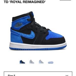 Air Jordan Toddler 5c

JORDAN 1 RETRO HIGH OG TD 'ROYAL REIMAGINED'